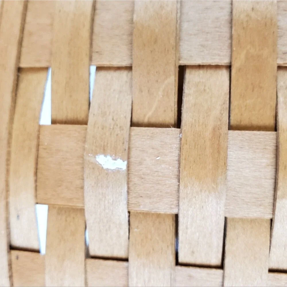LONGABERGER 2000 Handmade Square Basket Signed USA Woven Wood